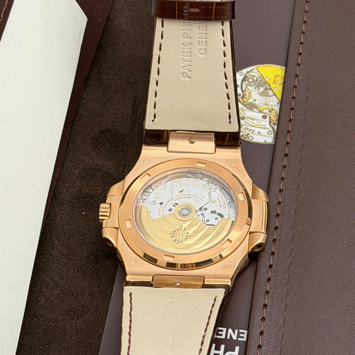 Patek Philippe Nautilus Date Sweep Seconds (Rose Gold / Brown Dial) 5711R-001 - Swiss Super Clone