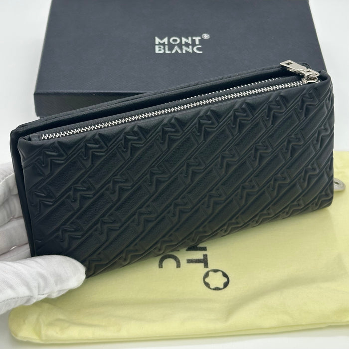 Montblanc Black Real Leather Wallet Bag. (Montblanc Collection)