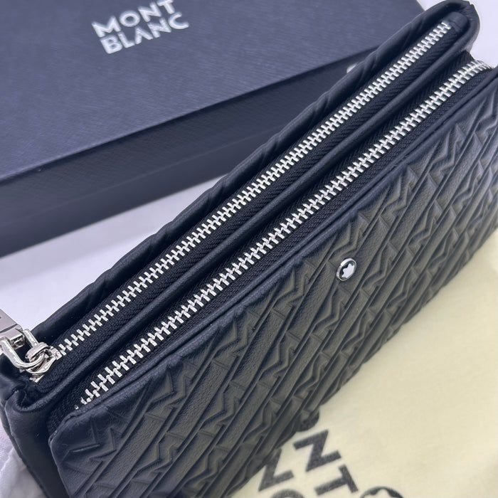 Montblanc Black Real Leather Wallet Bag. (Montblanc Collection)