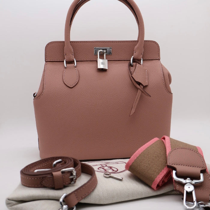 Key-Lock Genuine Leather Women Bag