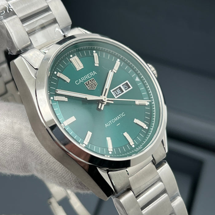 TAG Heuer Carrera Calibre 5 Green Dial Day-Date Automatic 41MM
