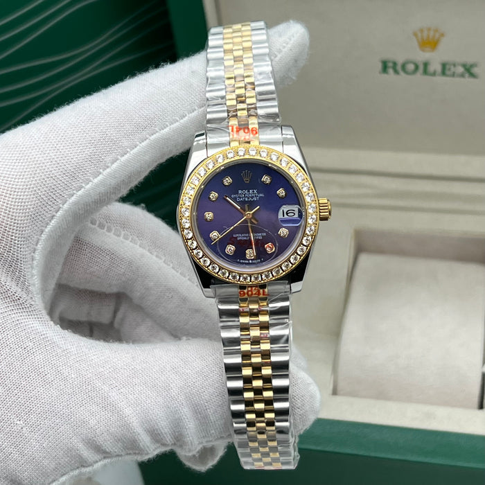 Rolex Lady Datejust Blue Dial Diamond Bezel 31MM - Jubilee Bracelet (5A+)