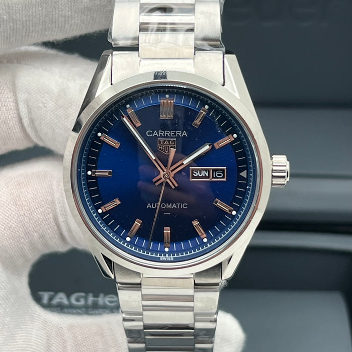 TAG Heuer Carrera Calibre 5 Automatic Blue Dial Day-Date 41MM