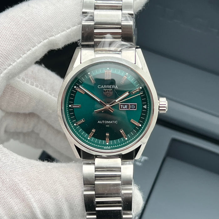 TAG Heuer Carrera Calibre 5 Green Dial Day-Date Automatic 41MM