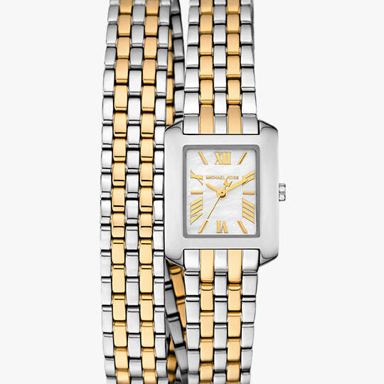 Michael Kors Petite Emery Pavé Double Wrap Watch MK4869 Authentic