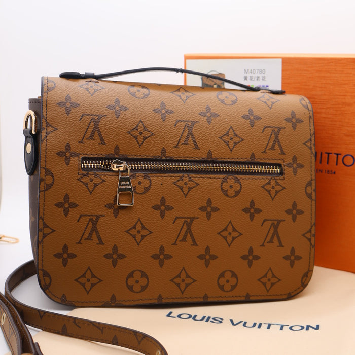Louis Vuitton Pochette Métis in Monogram Canvas with Gold S-Lock Closure