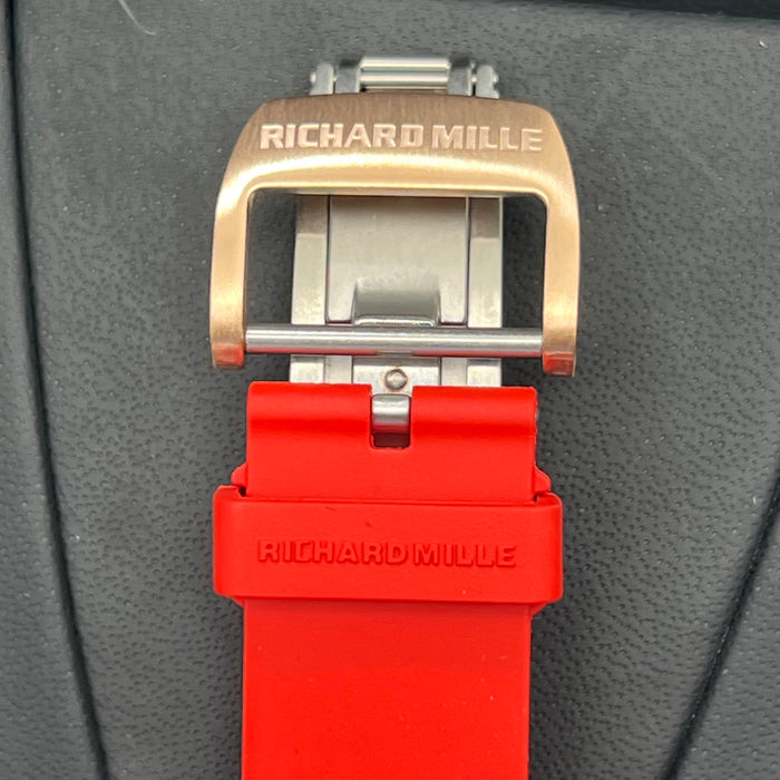 Richard Mille RM88 Smiley Art Skeleton Watch – White Ceramic & Red Strap | Swiss Super Clone Automatic