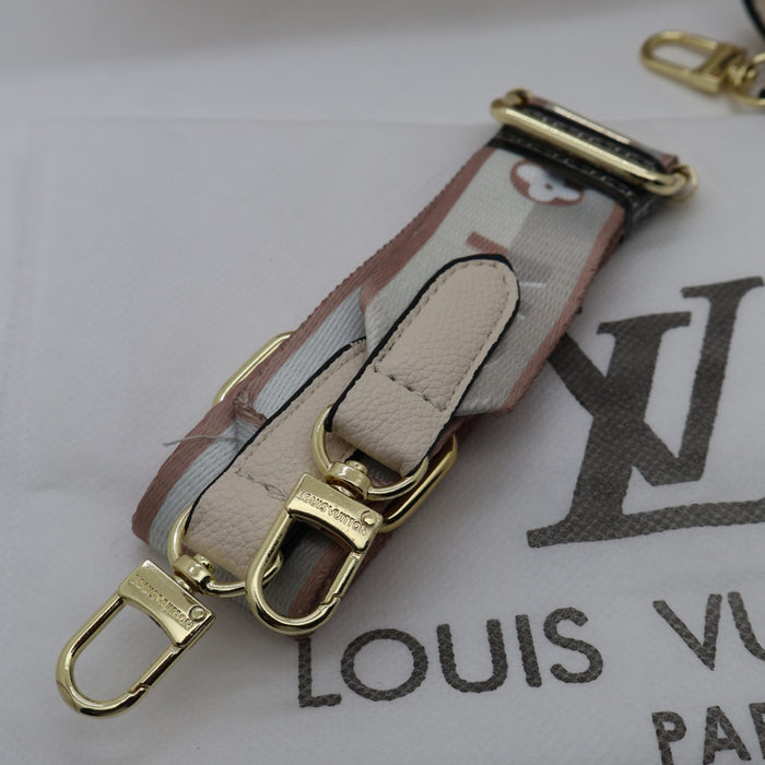 Louis Vuitton Multicolor Monogram Flap Bag in Cream Leather