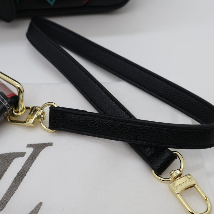 Louis Vuitton Multicolor Monogram Flap Bag in Cream Leather