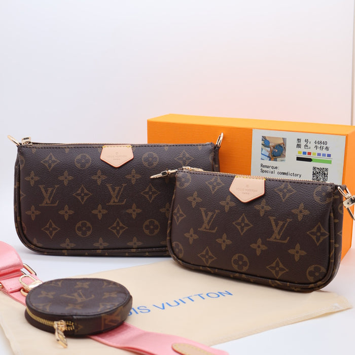 Louis Vuitton Multi Pochette Accessoires in Monogram Canvas with Gold Chain