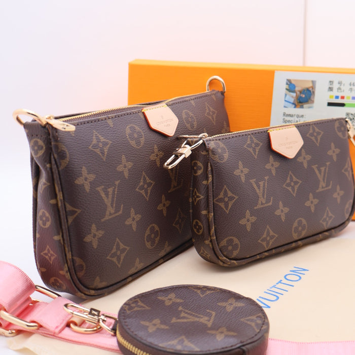 Louis Vuitton Multi Pochette Accessoires in Monogram Canvas with Gold Chain