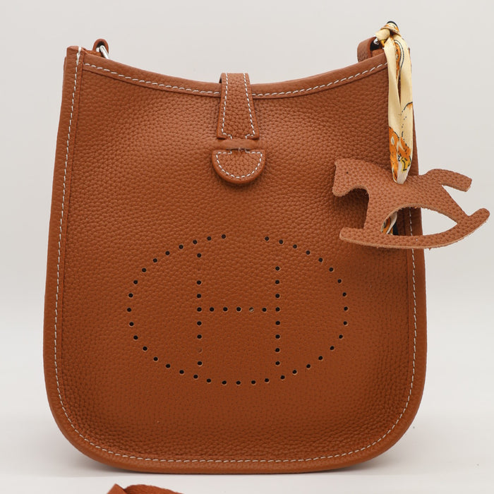 Hermes Genuine Leather women Cross Bag