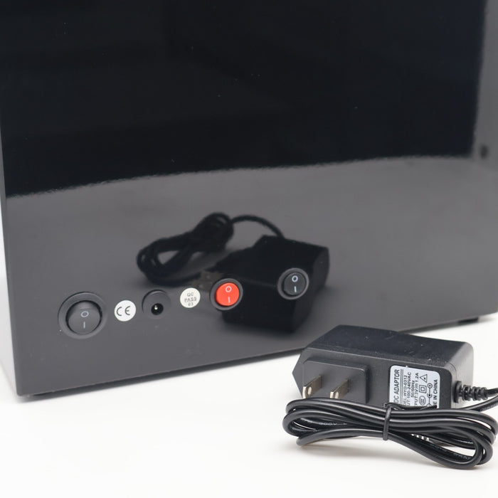 Premium 4-Watch Automatic Winder – Gloss Black Exterior with Brown Leather Interior