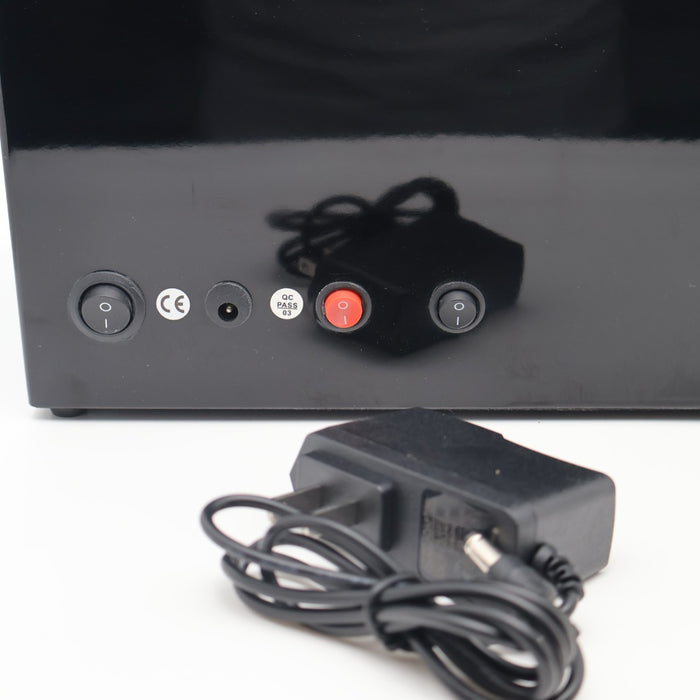 Elegant 4-Slot Automatic Watch Winder – Gloss Black with Tan Leather Interior