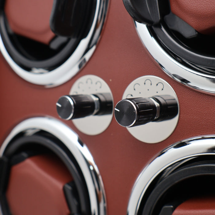 Deluxe Watch Winder – 6 Slots (Black Gloss & Burgundy Interior)