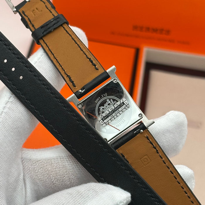 Hermes Heure H Stress With Black Strap Watch