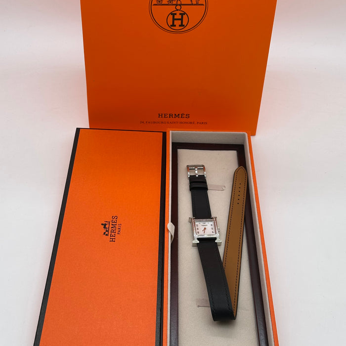 Hermes Heure H Stress With Black Strap Watch