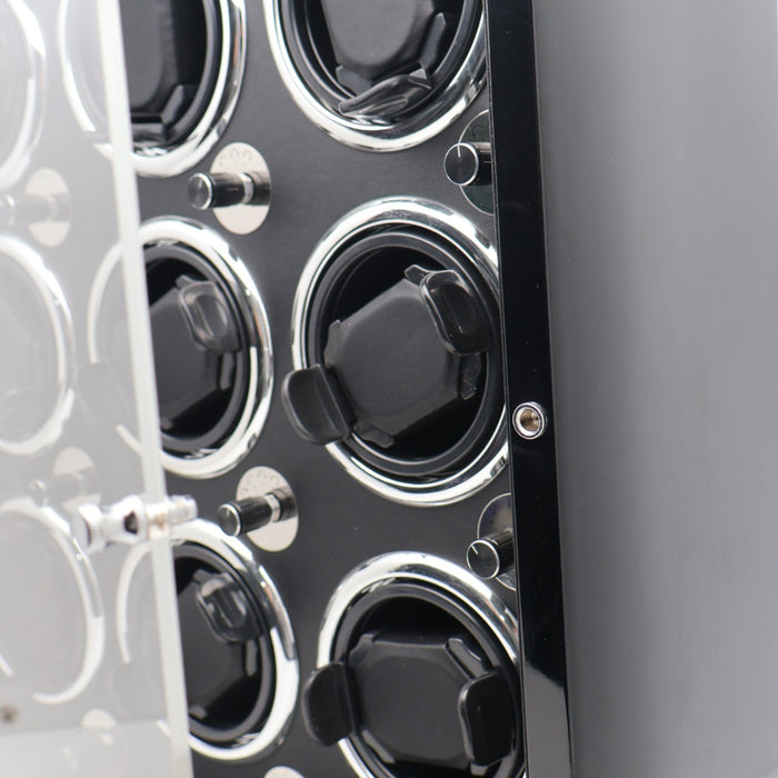9-Slot Automatic Watch Winder – Premium Carbon Black