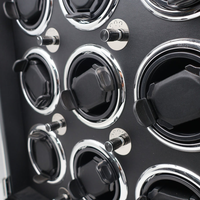 9-Slot Automatic Watch Winder – Premium Carbon Black