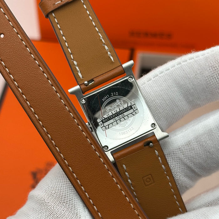 Hermes Heure Stress H Tan Strap Watch