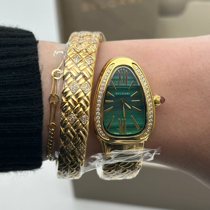 Bvlgari Serpenti Spiga Gold Green Dial