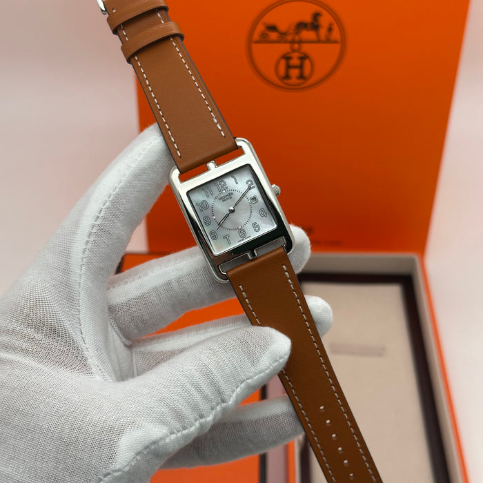 Hermes Cape Cod With Tan Strap Watch For Women