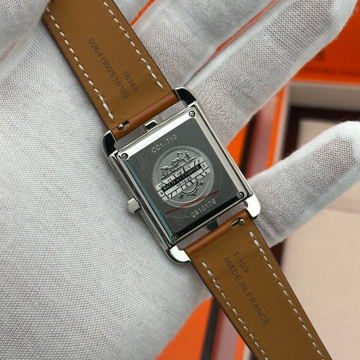 Hermes Cape Cod With Tan Strap Watch For Women