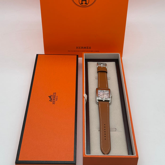 Hermes Cape Cod With Tan Strap Watch For Women