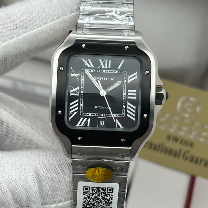 Cartier Santos Automatic Black Dial 40MM – Sapphire Crystal - Swiss Super Clone