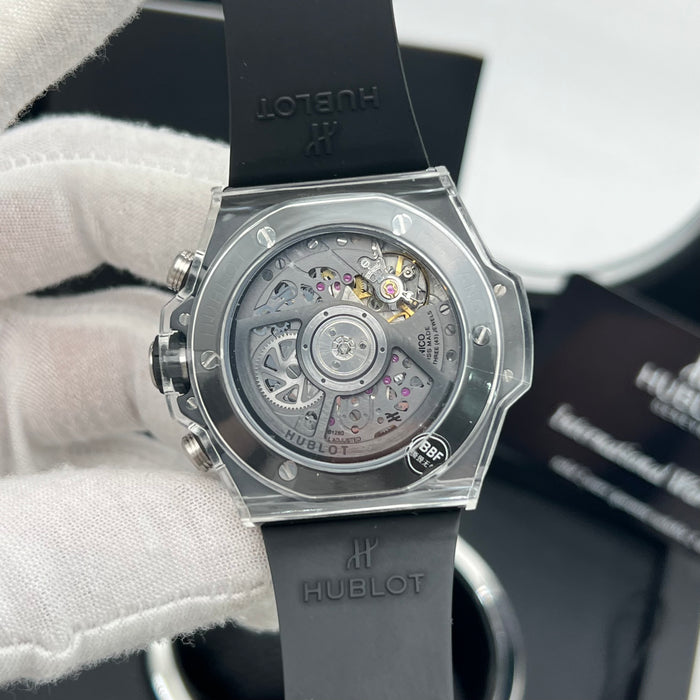 Hublot Big Bang Skeleton Chronograph 44MM – Swiss Super Clone | Black Ceramic Case - Automatic Movement