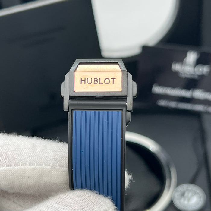 Hublot Big Bang King Gold Blue Skeleton Chronograph 44MM– Swiss Super Clone