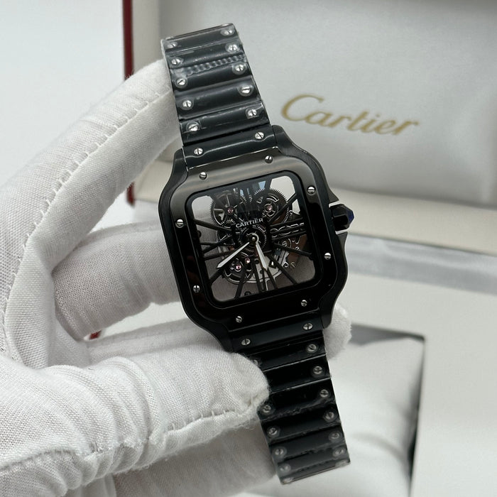 Cartier Santos Skeleton Black 39mm