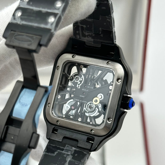 Cartier Santos Skeleton Black 39mm