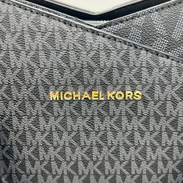 Michael Kors Charlotte Large Tote Bag – Signature MK Canvas with Chain Strap