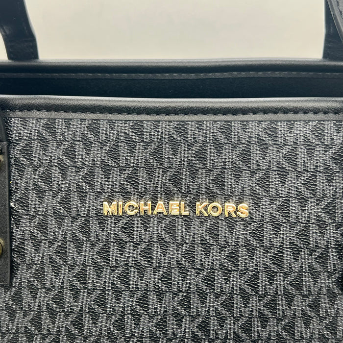 Michael Kors Jet Set Travel Large Tote Bag – Signature MK Canvas (With Pouch)