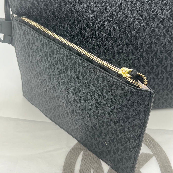 Michael Kors Jet Set Travel Large Tote Bag – Signature MK Canvas (With Pouch)