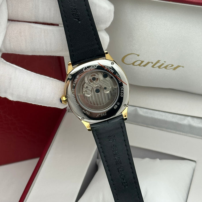 Cartier Style Gold Automatic Open Heart Watch – Green Dial Luxury Edition