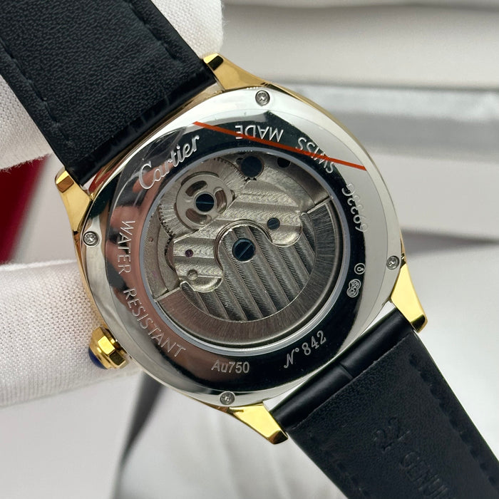 Cartier Style Gold Automatic Open Heart Watch – Green Dial Luxury Edition