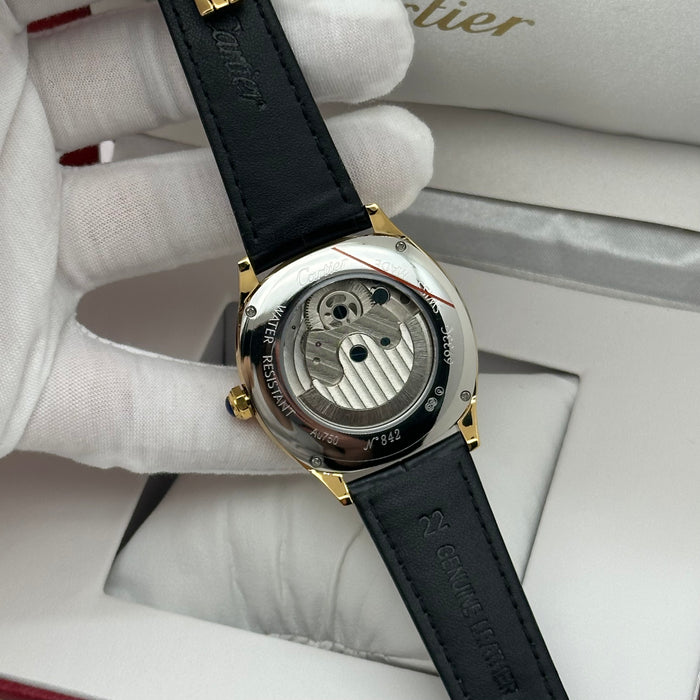 Cartier Style Gold Automatic Open Heart Watch – Blue Dial Luxury Edition