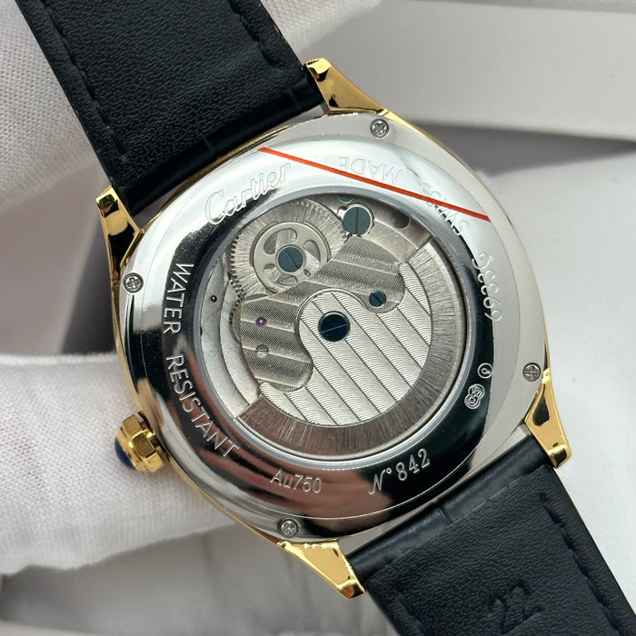 Cartier Style Gold Automatic Open Heart Watch – Blue Dial Luxury Edition