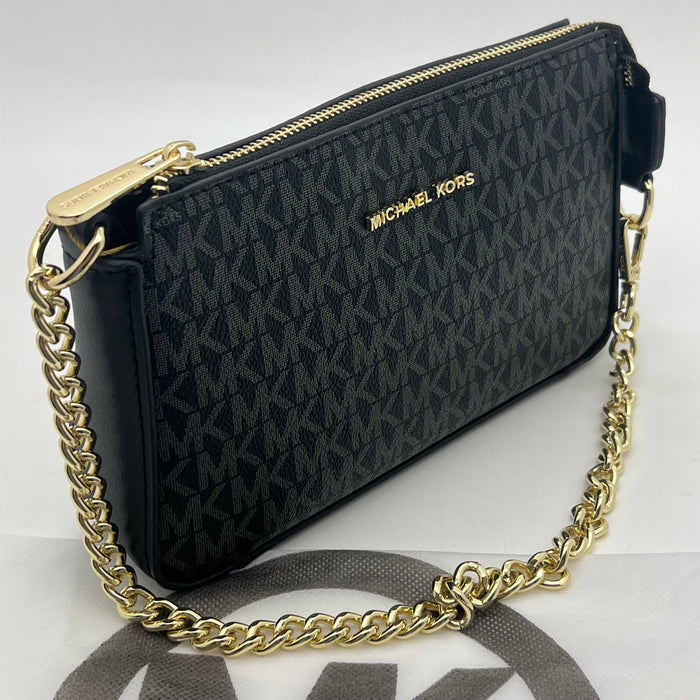 Michael Kors Jet Set Small Chain Shoulder Bag – Signature MK Canvas