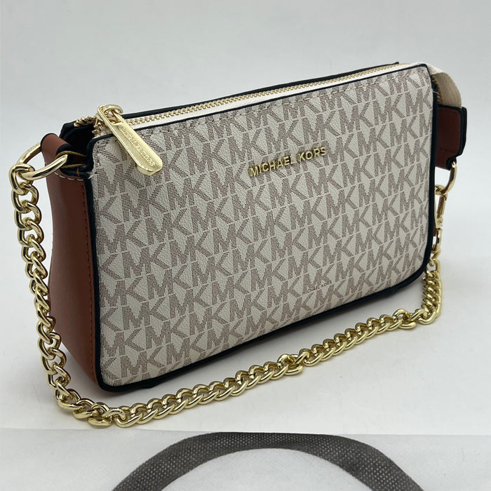 Michael Kors Jet Set Small Chain Shoulder Bag – Signature MK Canvas