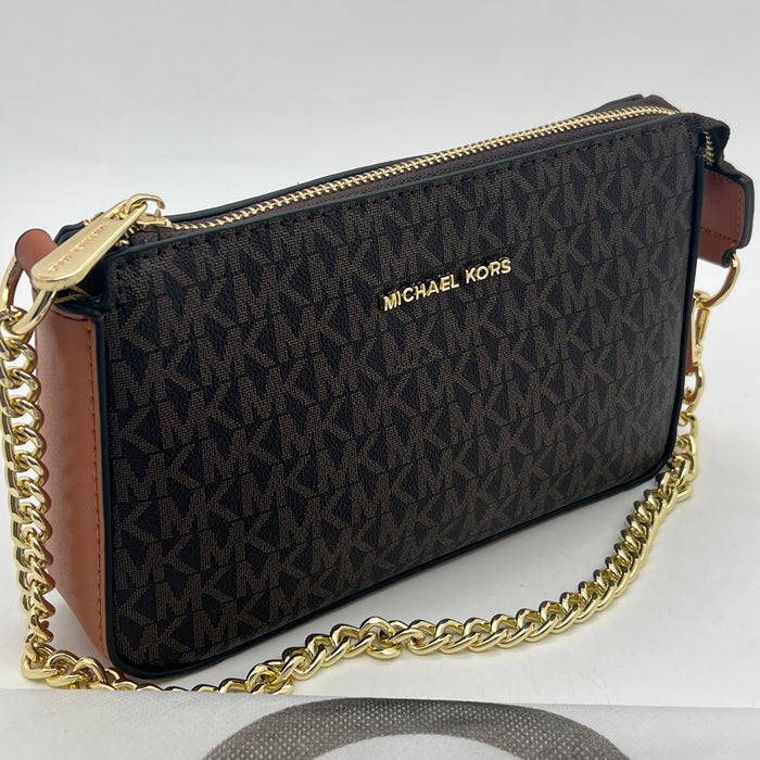 Michael Kors Jet Set Small Chain Shoulder Bag – Signature MK Canvas