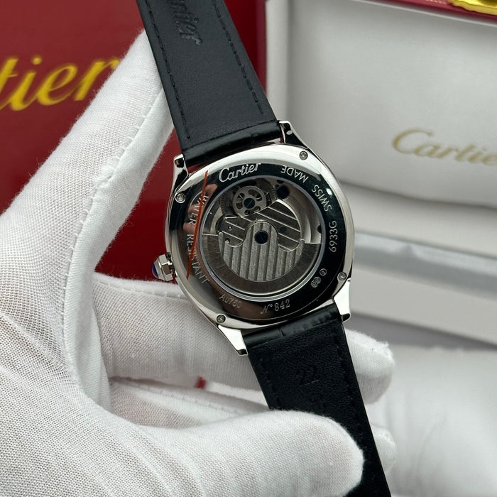Cartier Style Skeleton Automatic Watch – Artistic Openwork Luxury Silver