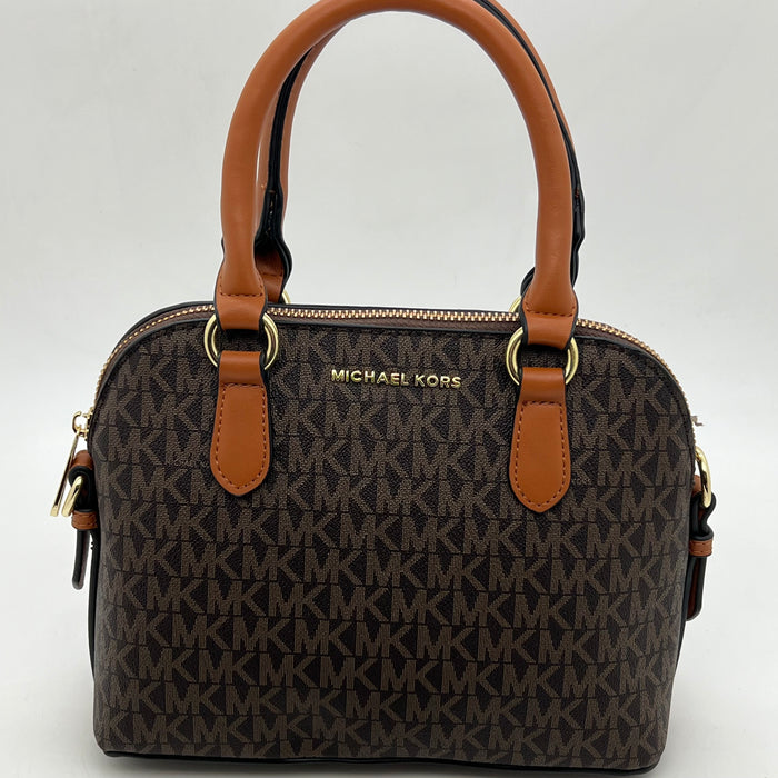 Michael Kors Jet Set Signature Dome Satchel Bag – Luxury Handbag (Multiple Colors)