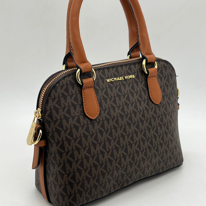 Michael Kors Jet Set Signature Dome Satchel Bag – Luxury Handbag (Multiple Colors)