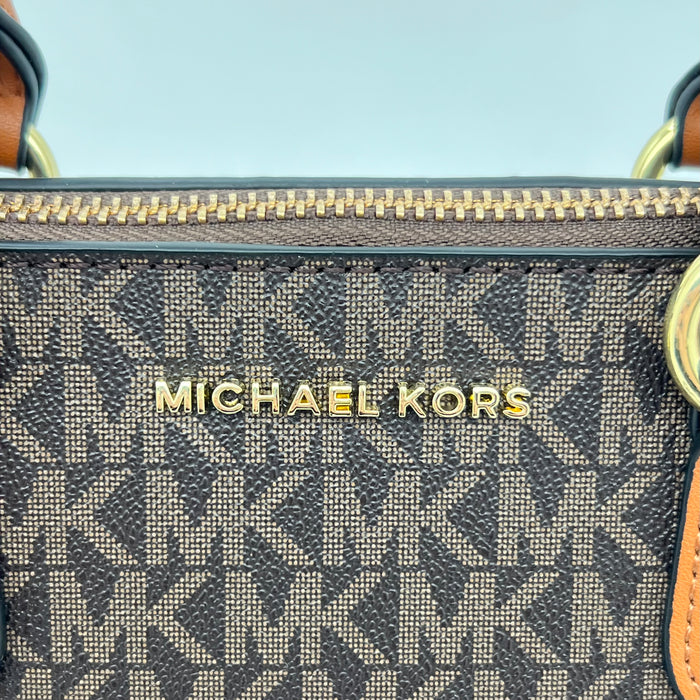 Michael Kors Jet Set Signature Dome Satchel Bag – Luxury Handbag (Multiple Colors)