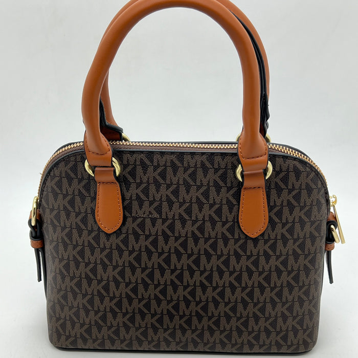 Michael Kors Jet Set Signature Dome Satchel Bag – Luxury Handbag (Multiple Colors)