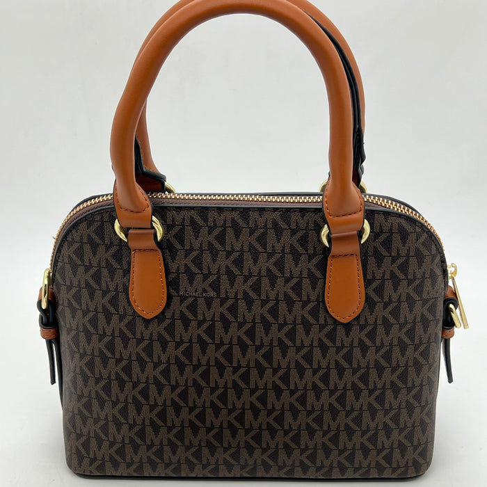 Michael Kors Jet Set Signature Dome Satchel Bag – Luxury Handbag (Multiple Colors)