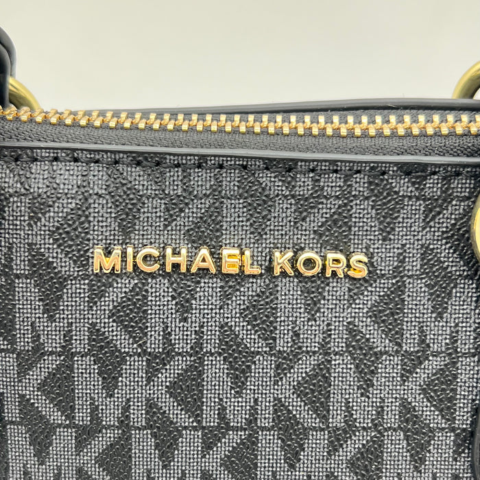 Michael Kors Jet Set Signature Dome Satchel Bag – Luxury Handbag (Multiple Colors)